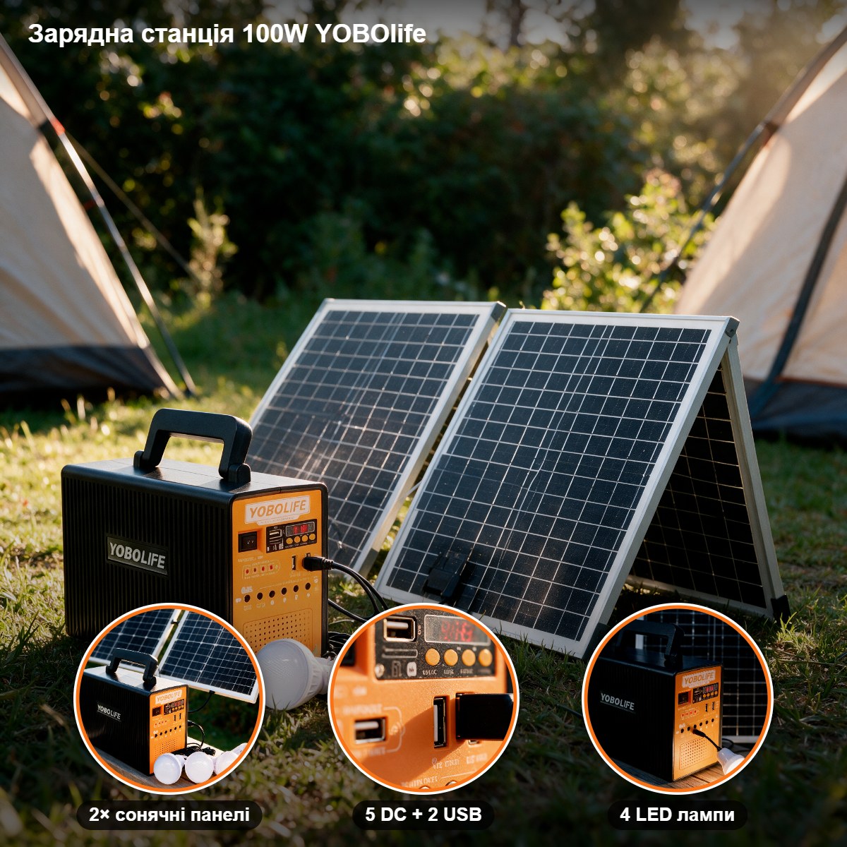 Портативна зарядна станція 100W YOBOlife LM-9019 — фото 3