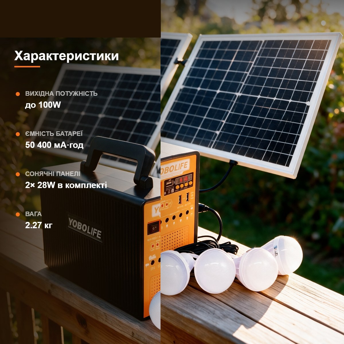 Портативна зарядна станція 100W YOBOlife LM-9019 — фото 4